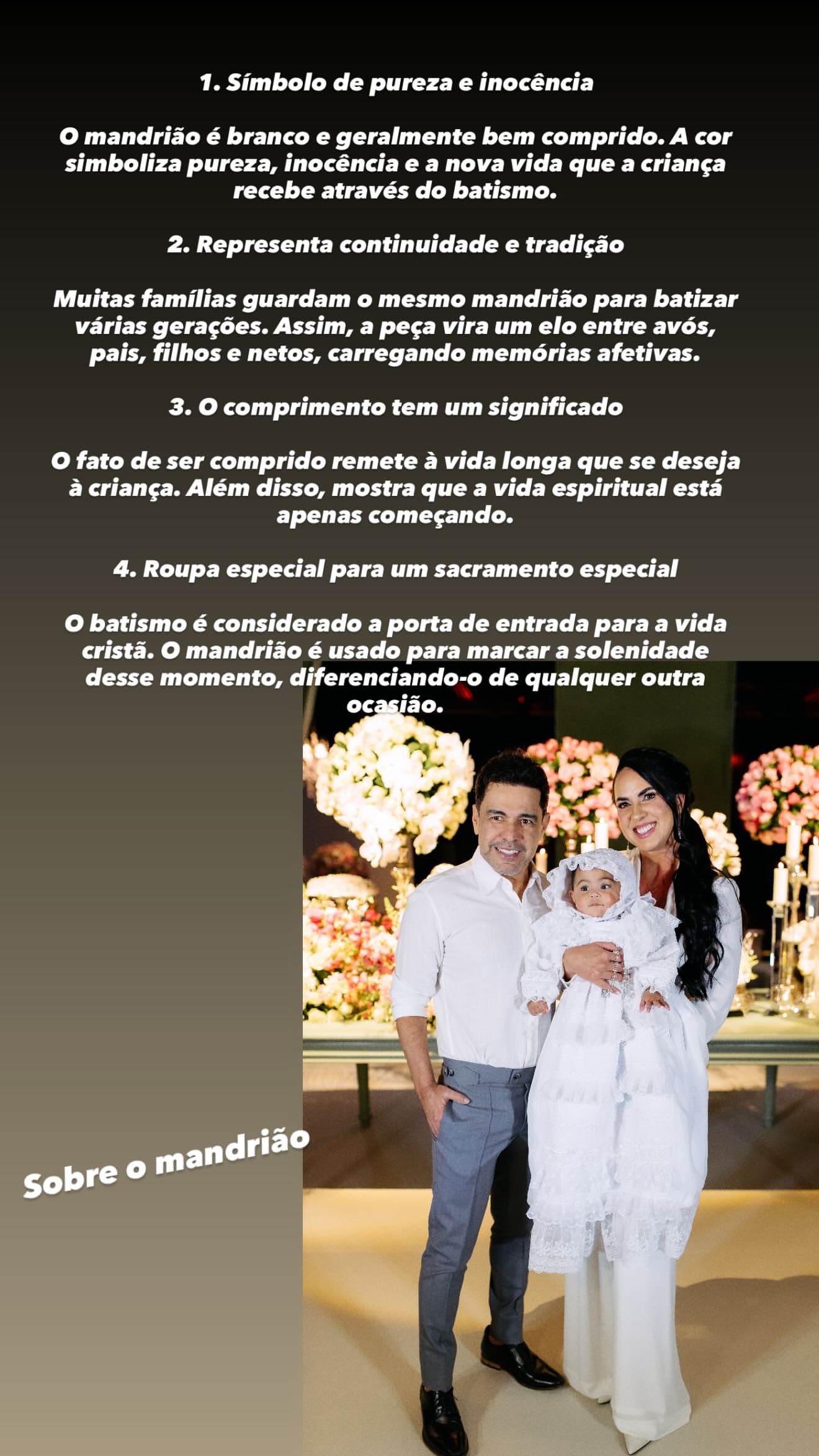 Graciele Lacerda fala sobre o batizado de Clara - Foto: Reprodu&ccedil;&atilde;o/Instagram