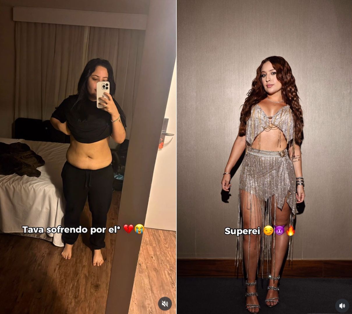Mari Fernandez exibe o antes e depois do corpo - Reprodução / Instagram