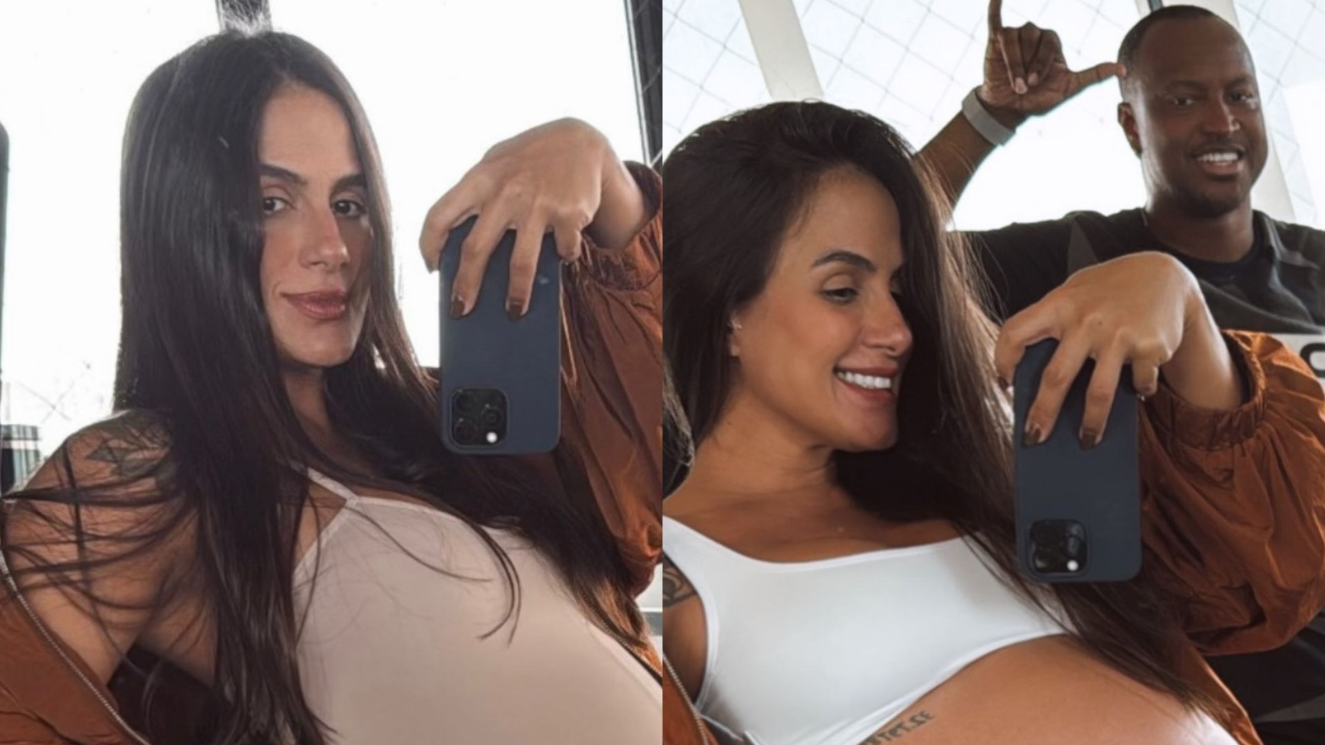Falta pouco! Carol Peixinho mostra o tamanho do barrigão na reta final da gravidez