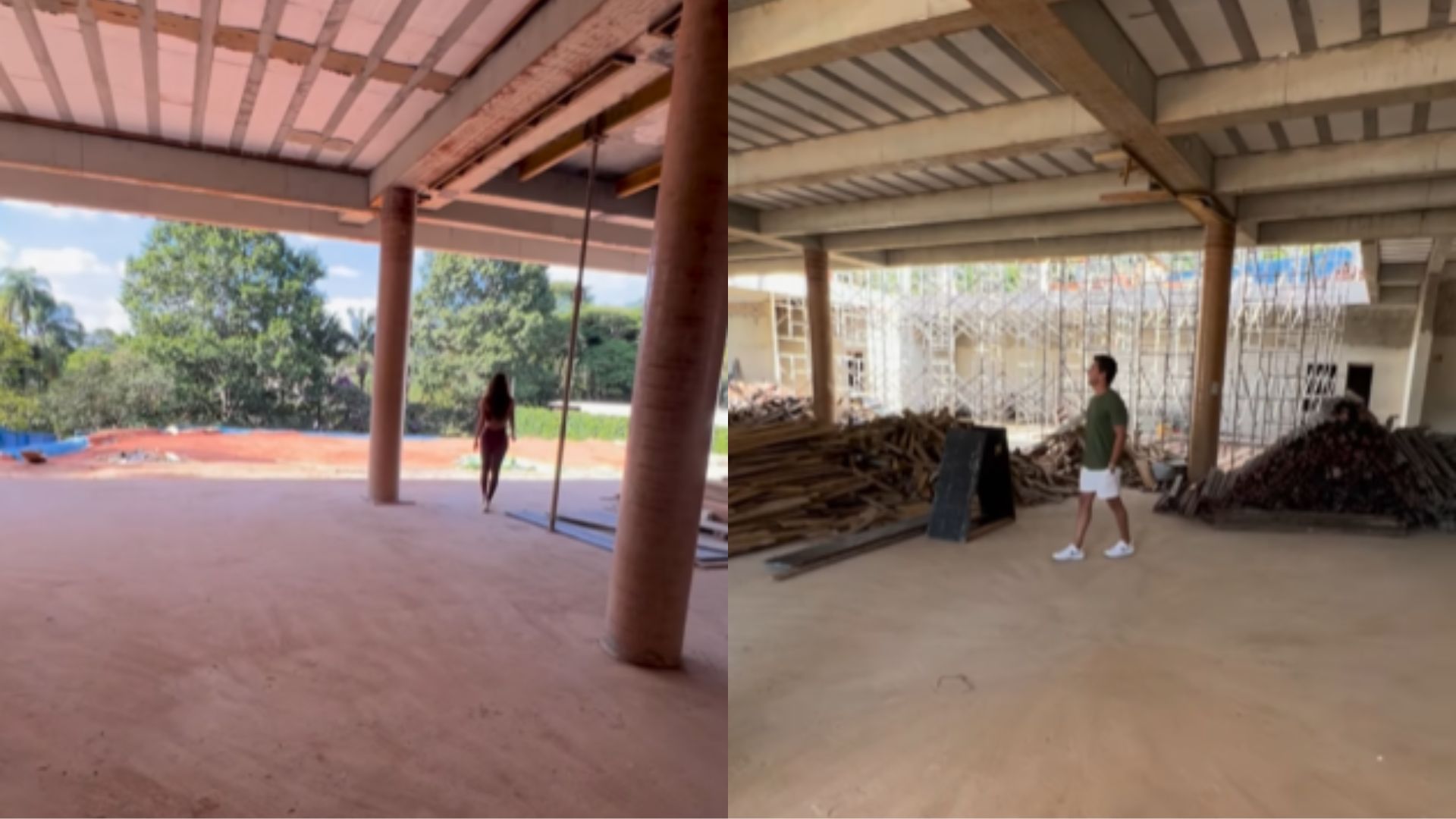 Arthur Aguiar e Jheny Santucci mostram obra da nova casa - Foto: Reprodu&ccedil;&atilde;o / Instagram