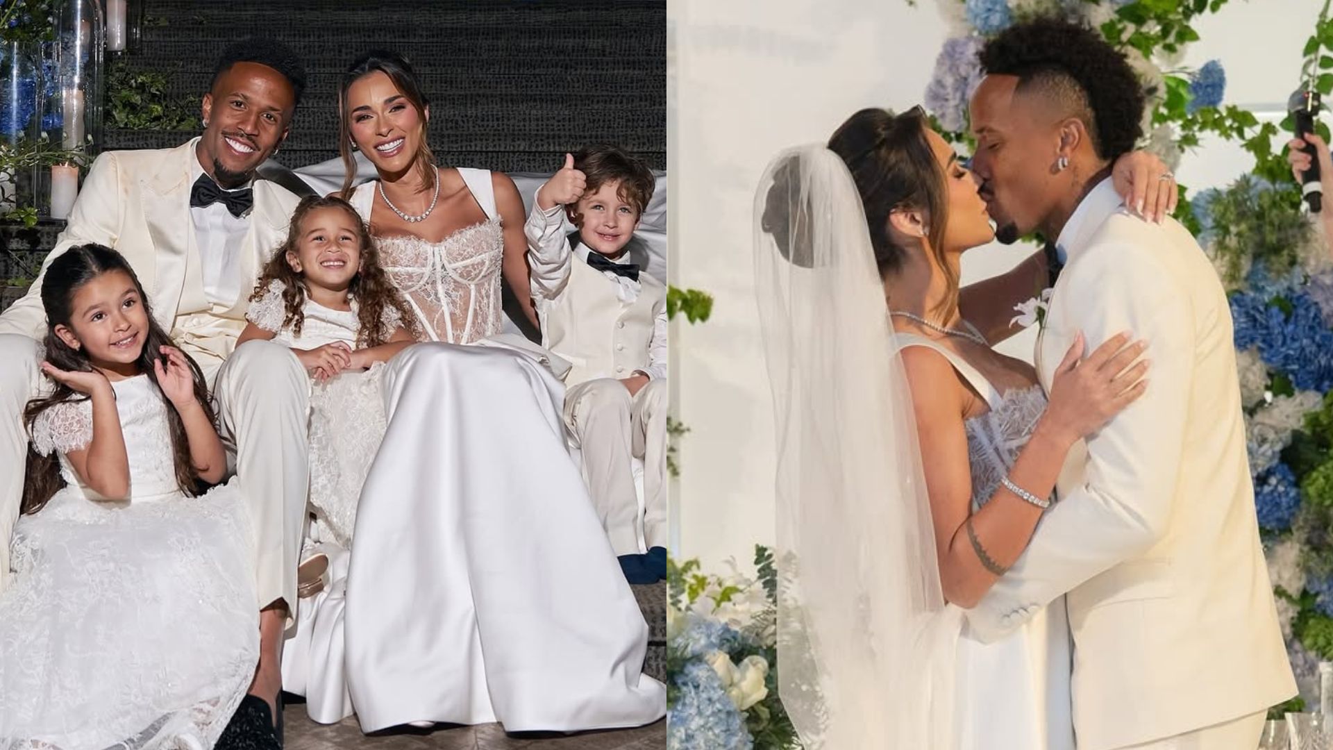 Casamento de Éder Militão e Tainá: veja fotos da cerimônia luxuosa do casal
