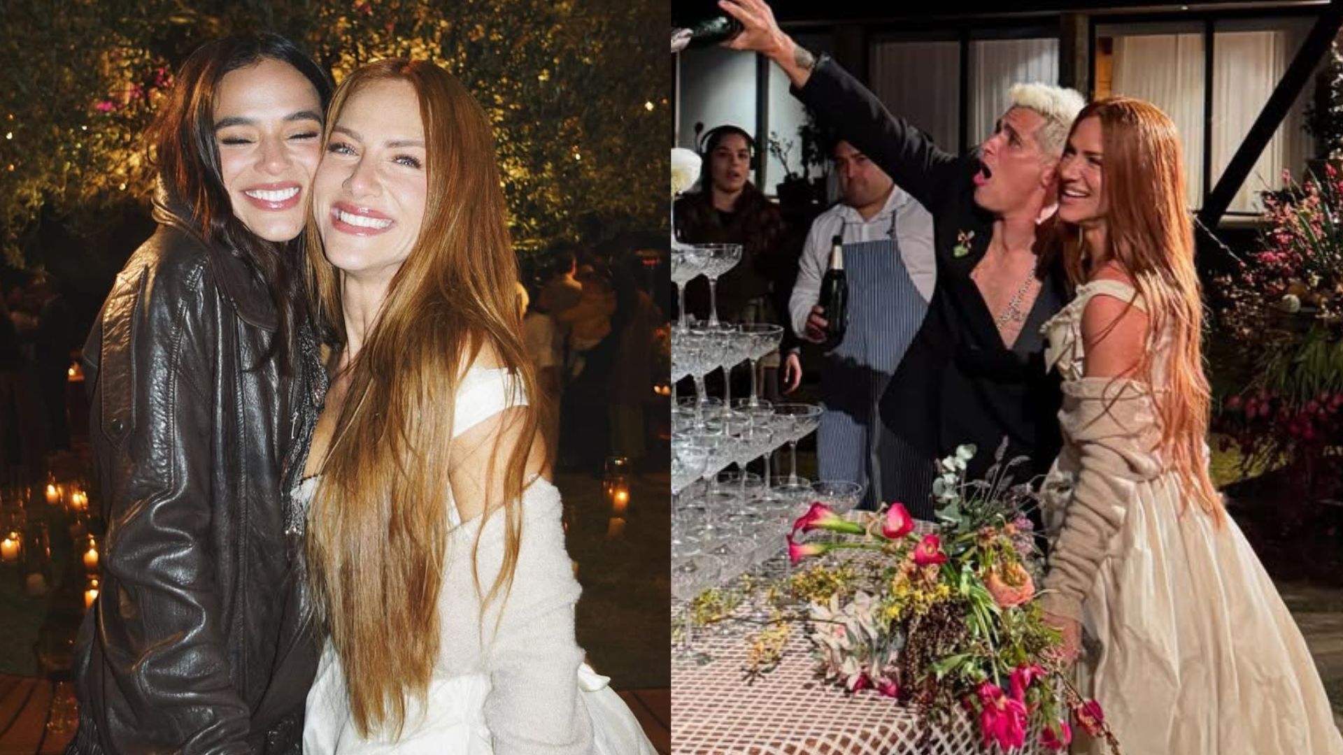 Bruna Marquezine exibe fotos do 2º casamento de Giovanna Ewbank e Bruno Gagliasso