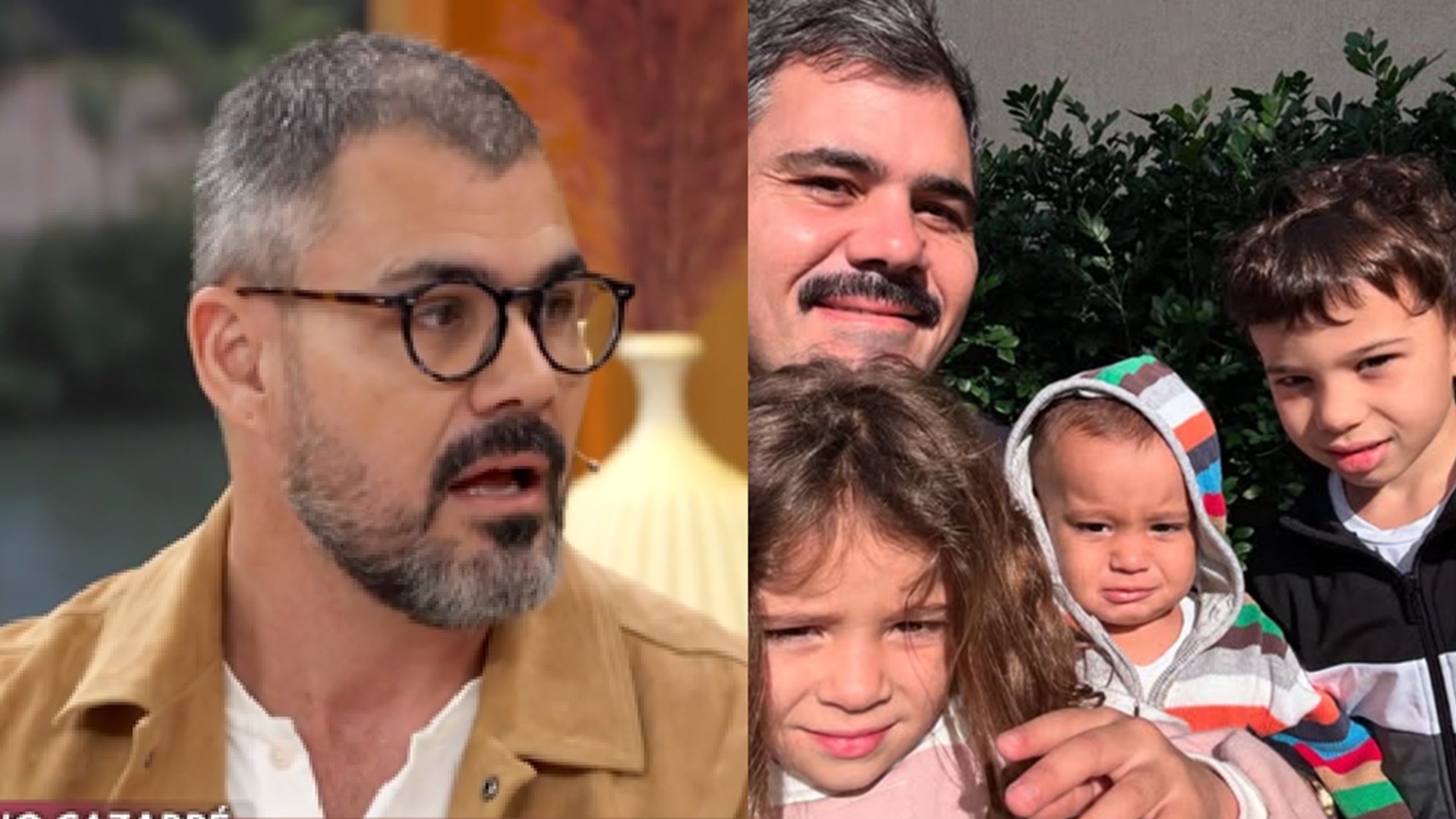 Juliano Cazarré revela qual é o maior desafio de ter seis filhos: ‘É pesado’