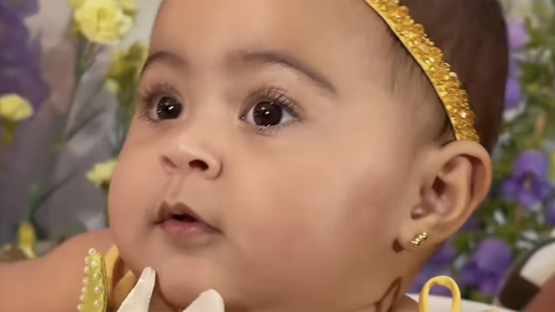 Filha caçula de Zezé Di Camargo surge vestida de princesa em seu mesversário