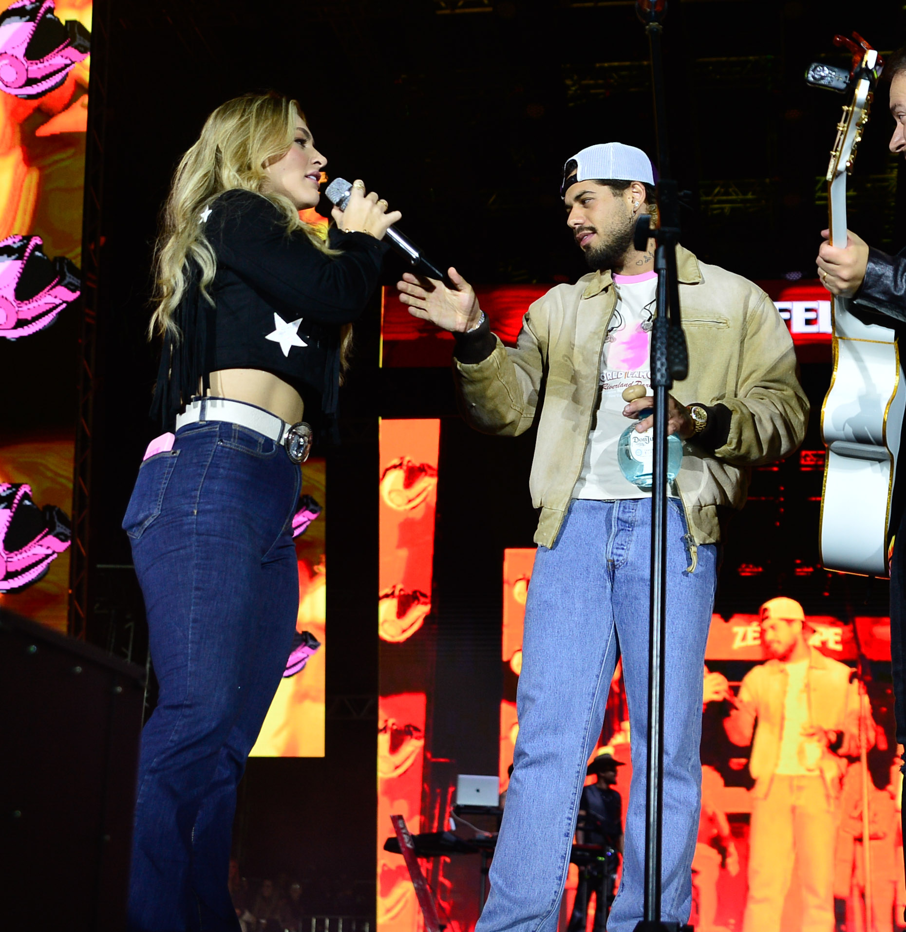 Duda Bertelli participa do show de Z&eacute; Felipe - Foto: Eduardo Martins / Brazil News