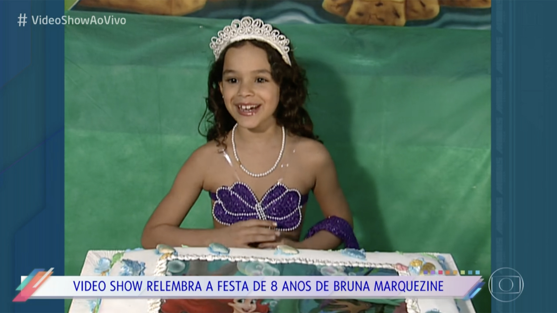 F&atilde;s relembram imagens da festa de anivers&aacute;rio de 8 anos de Bruna Marquezine - Foto: Reprodu&ccedil;&atilde;o / Globo