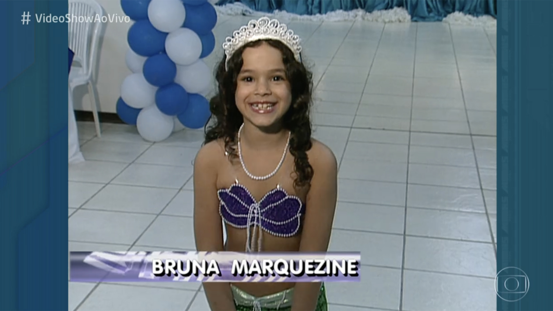 F&atilde;s relembram imagens da festa de anivers&aacute;rio de 8 anos de Bruna Marquezine - Foto: Reprodu&ccedil;&atilde;o / Globo