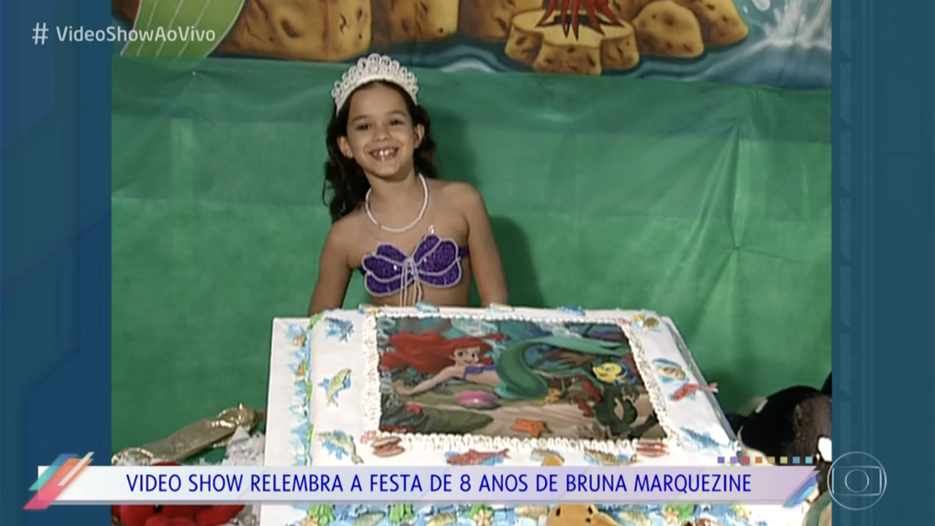 F&atilde;s relembram imagens da festa de anivers&aacute;rio de 8 anos de Bruna Marquezine - Foto: Reprodu&ccedil;&atilde;o / Globo