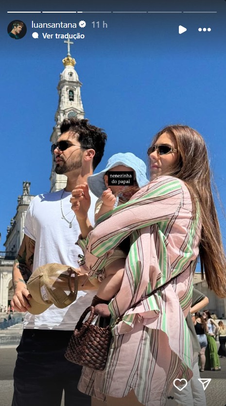 Luan Santana e Jade Magalh&atilde;es com a filha, Serena - Reprodu&ccedil;&atilde;o/Instagram