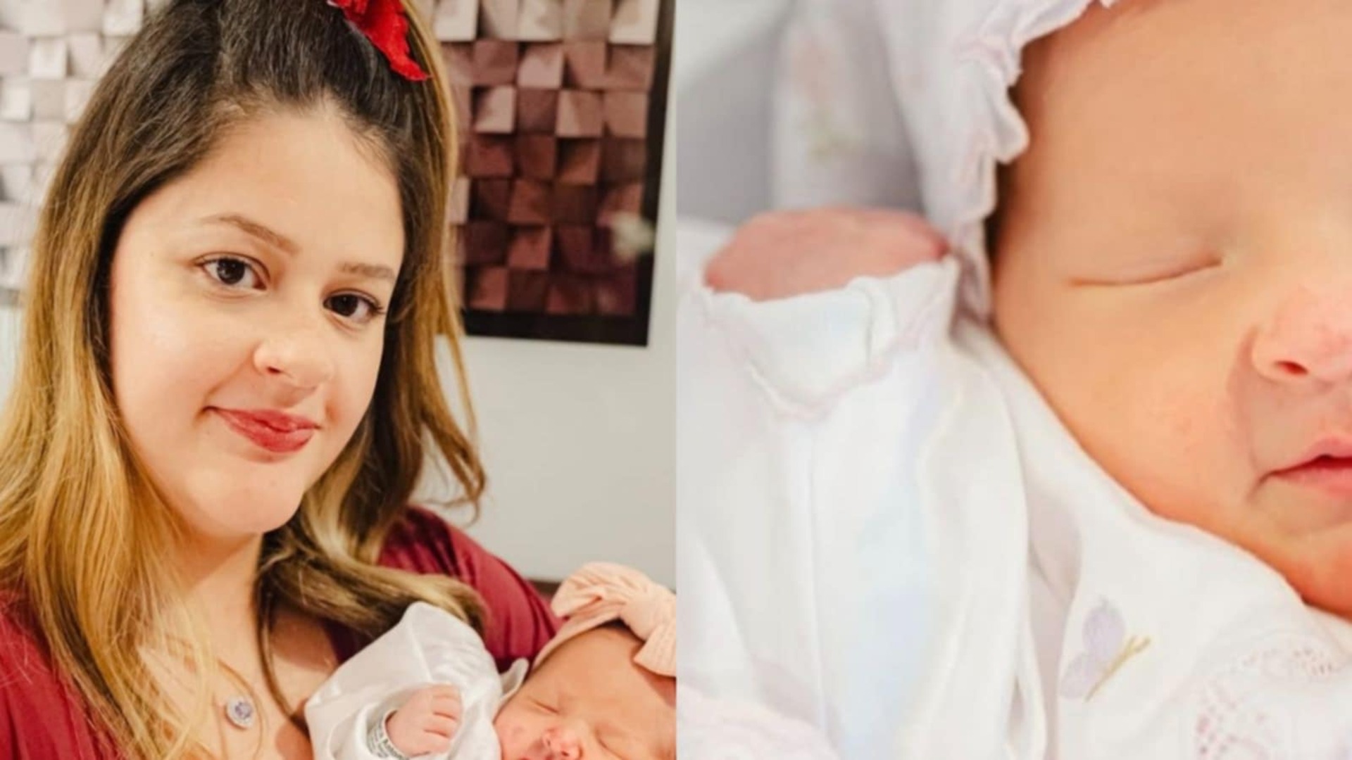 Filha de Tom Cavalcante mostra a herdeira recém-nascida em fotos encantadoras