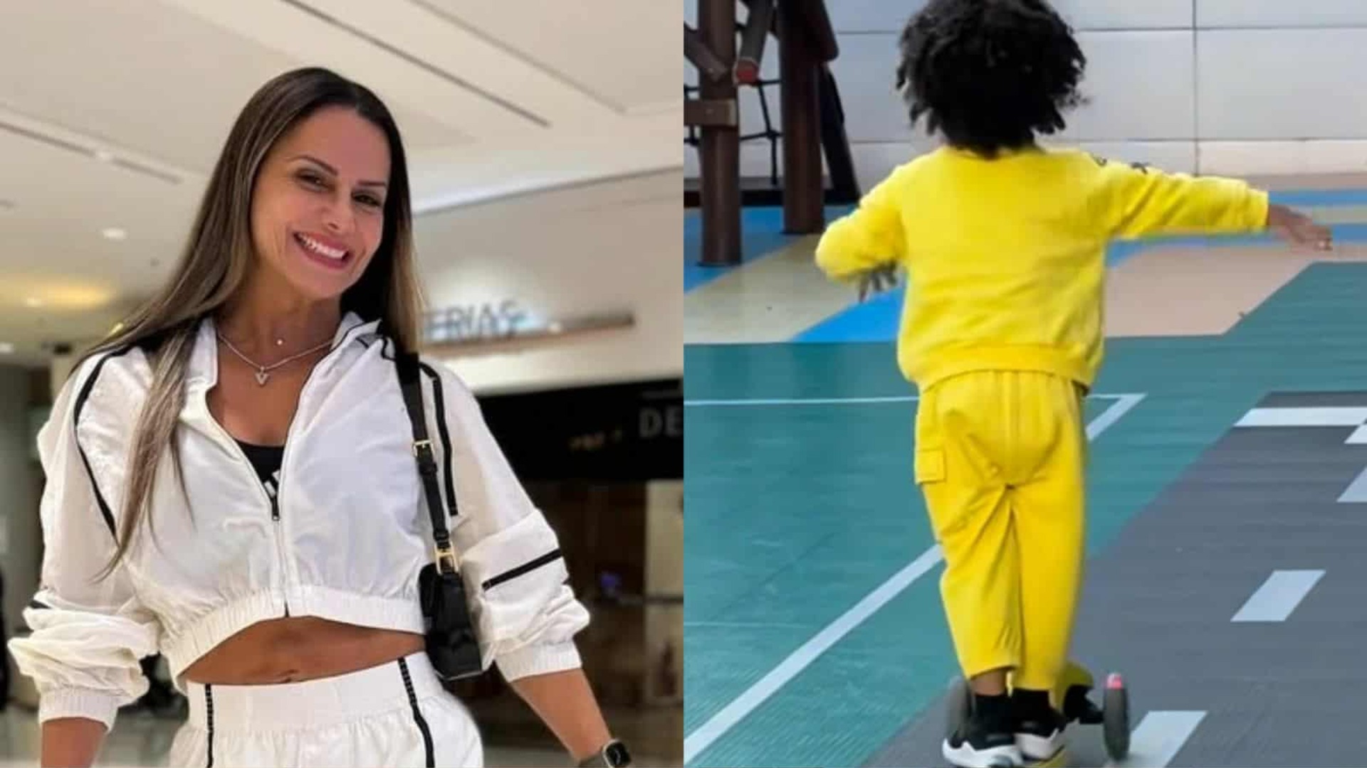 Filho de Viviane Araujo ousa ao andar de patinete e impressiona
