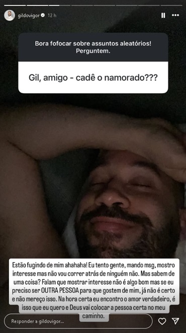 Gil do Vigor abre o jogo sobre vida amorosa - Foto: Reprodu&ccedil;&atilde;o/Instagram 