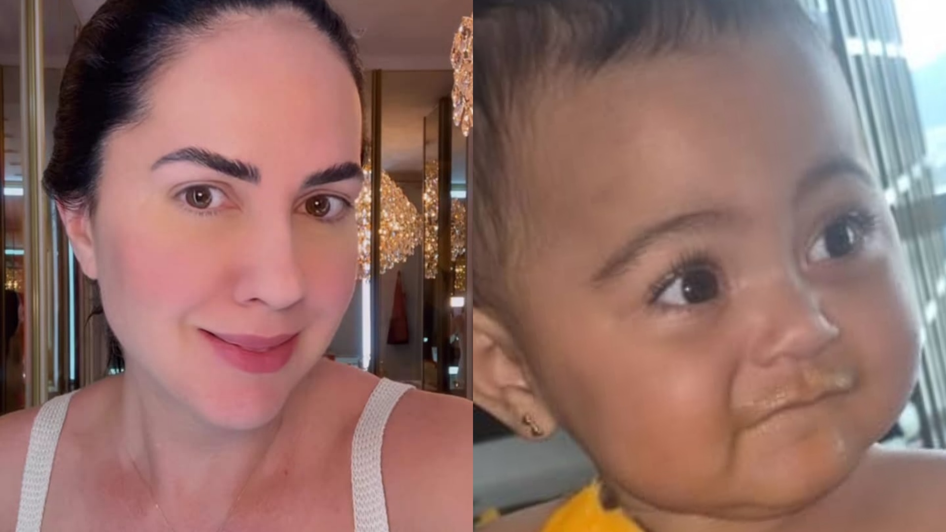 Graciele Lacerda encanta ao mostrar a filha experimentando fruta: ‘Testando’