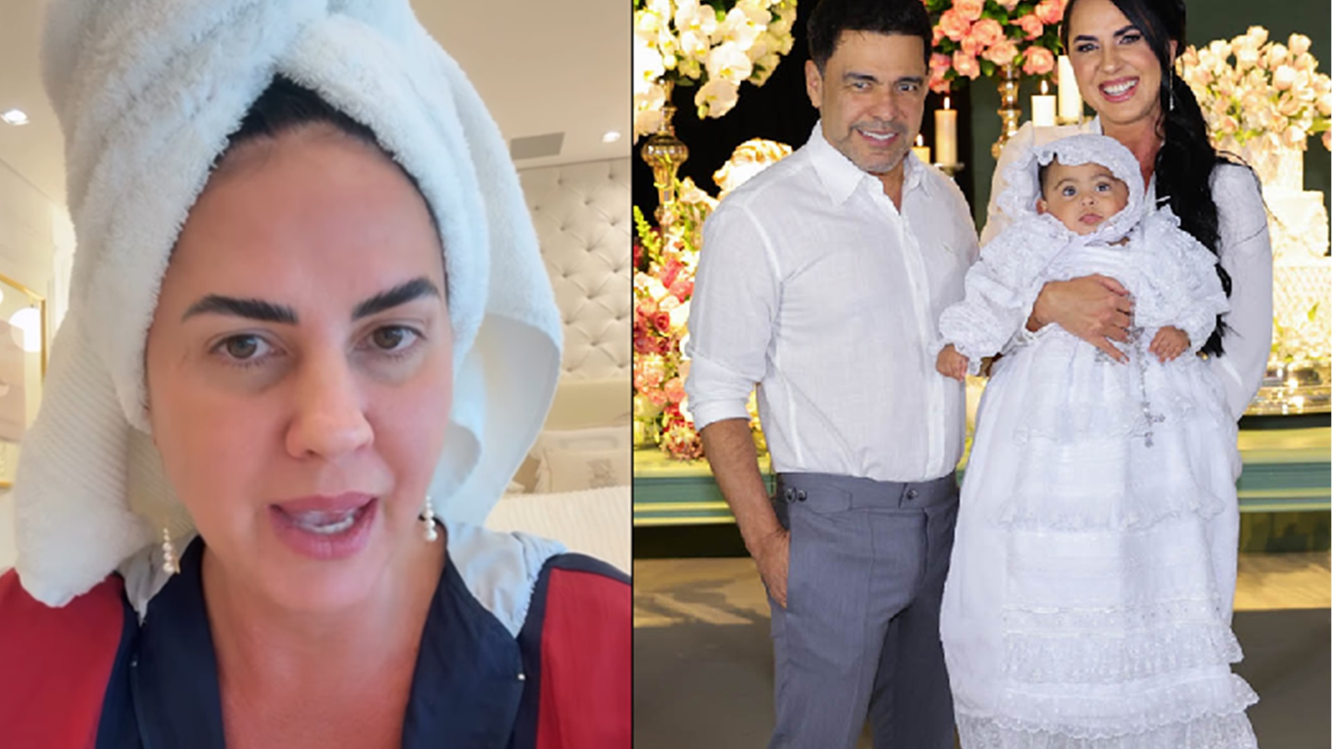 Graciele Lacerda reage a comentários sobre roupa da filha no batizado: ‘Não é um vestido’