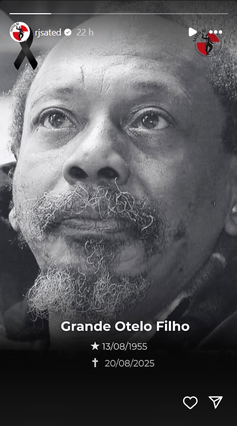 Ator Grande Otelo Filho morre aos 70 anos - Reprodu&ccedil;&atilde;o/Instagram