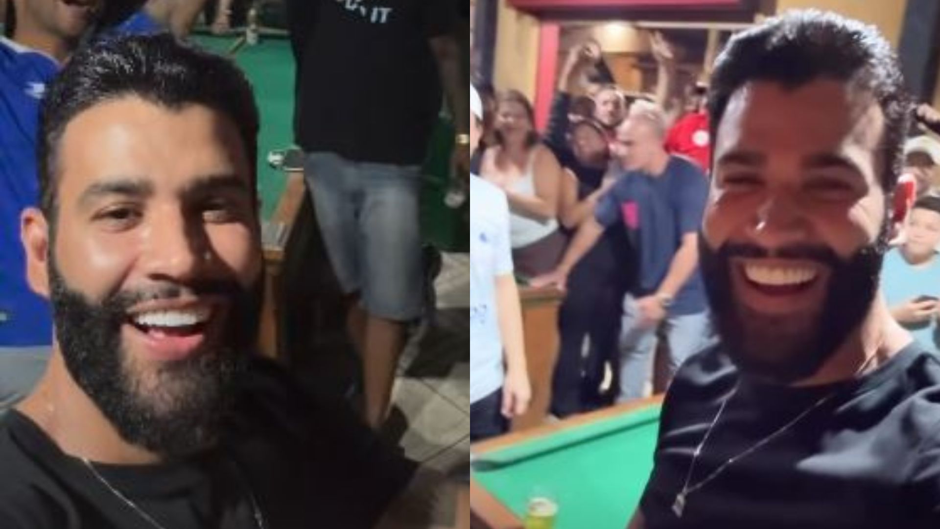 Gusttavo Lima surpreende fãs em boteco lotado de Goiânia