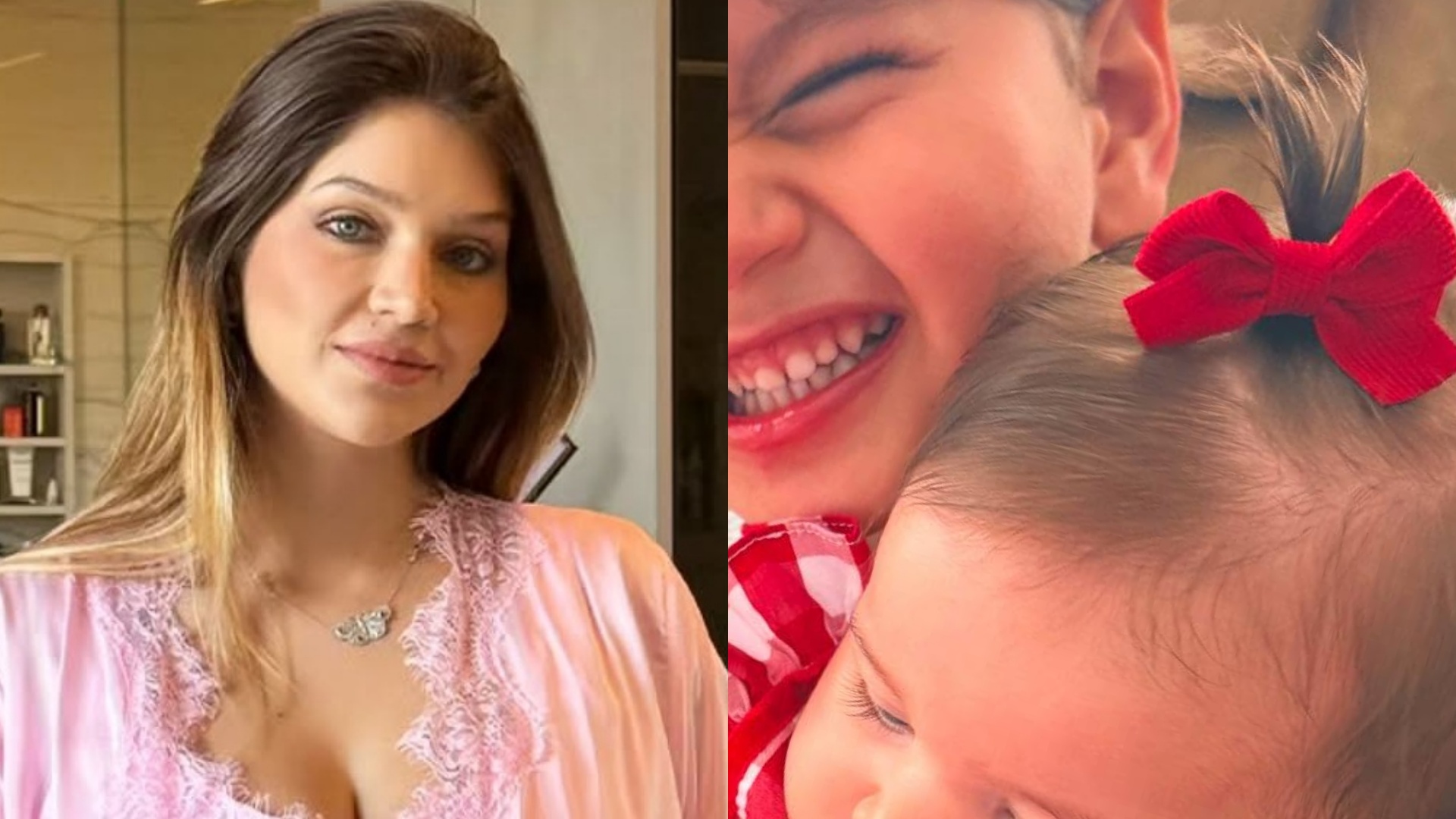 Filha do cantor Leandro se derrete em fotos inéditas dos filhos: ‘Mamãe ama’