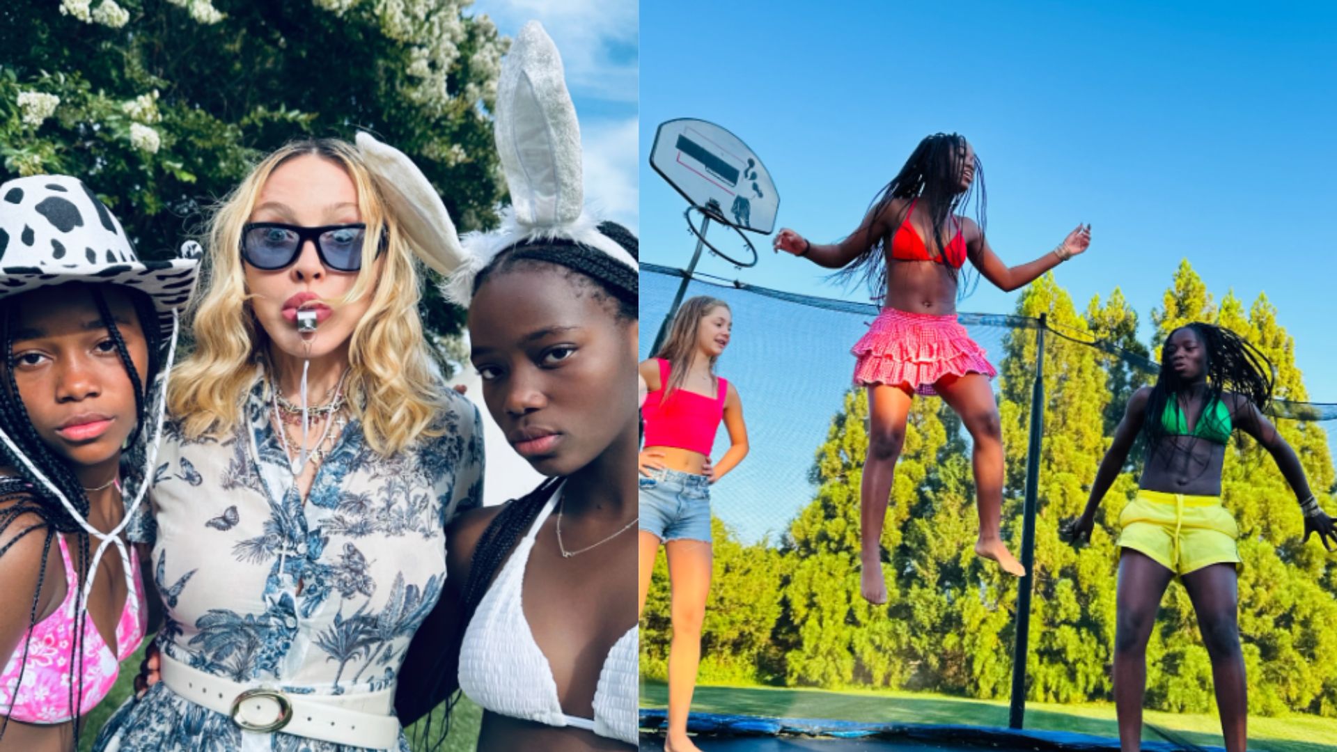 Madonna exibe fotos da festa das filhas gêmeas