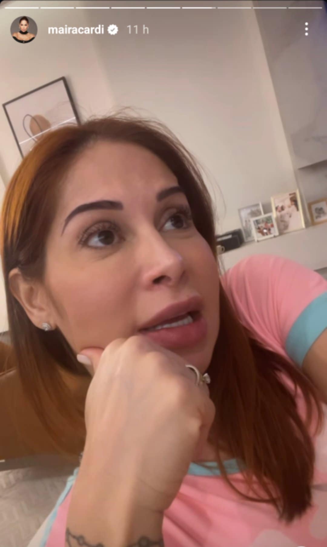 Ma&iacute;ra Cardi atualiza estado de sa&uacute;de da filha