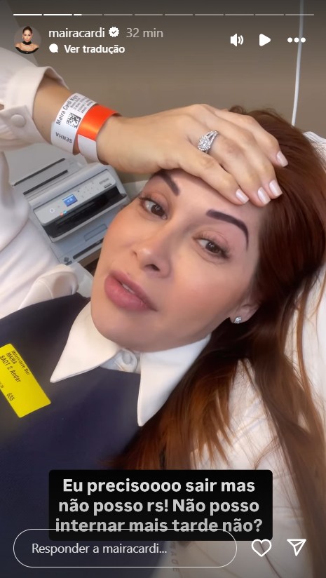 Ma&iacute;ra Cardi revela que precisou se internar - Reprodu&ccedil;&atilde;o/Instagram