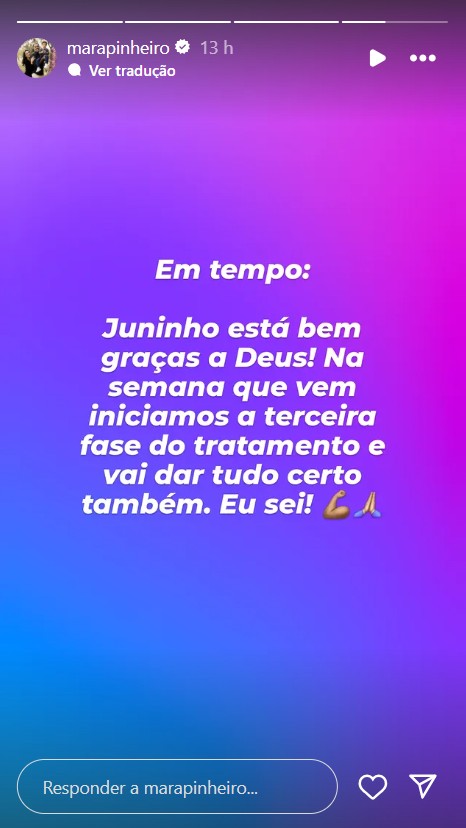 Mara Pinheiro atualiza quadro de sa&uacute;de do filho - Reprodu&ccedil;&atilde;o / Instagram