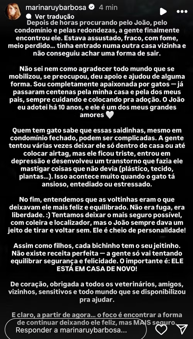Post de Marina Ruy Barbosa no Instagram 