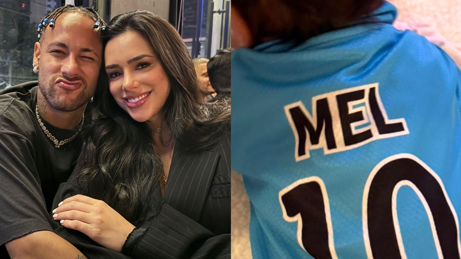 Filha de Neymar Jr e Bruna Biancardi encanta ao surgir com uniforme do Santos