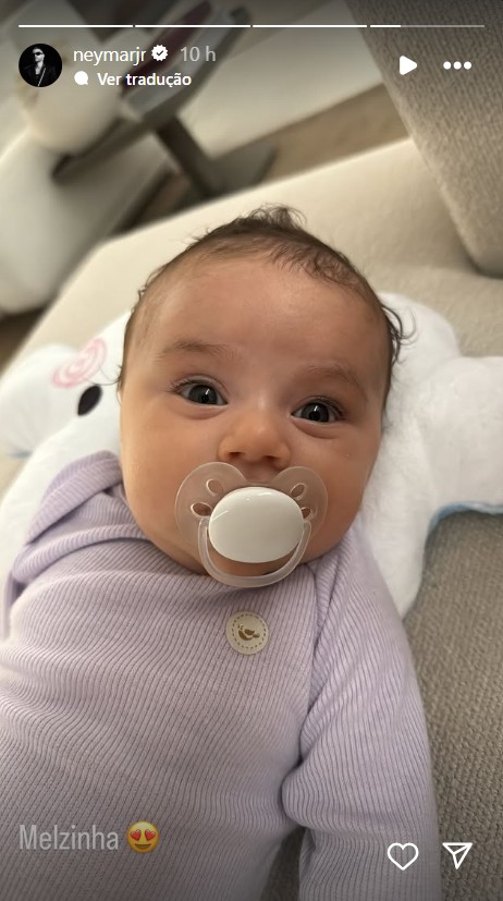 Mel, filha de Neymar e Bruna Biancardi - Reprodu&ccedil;&atilde;o/Instagram