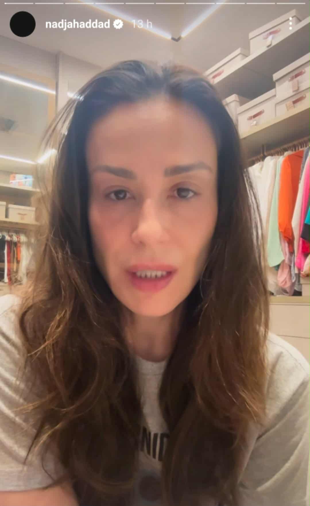 Nadja Haddad aparece pela primeira vez ap&oacute;s perder a m&atilde;e