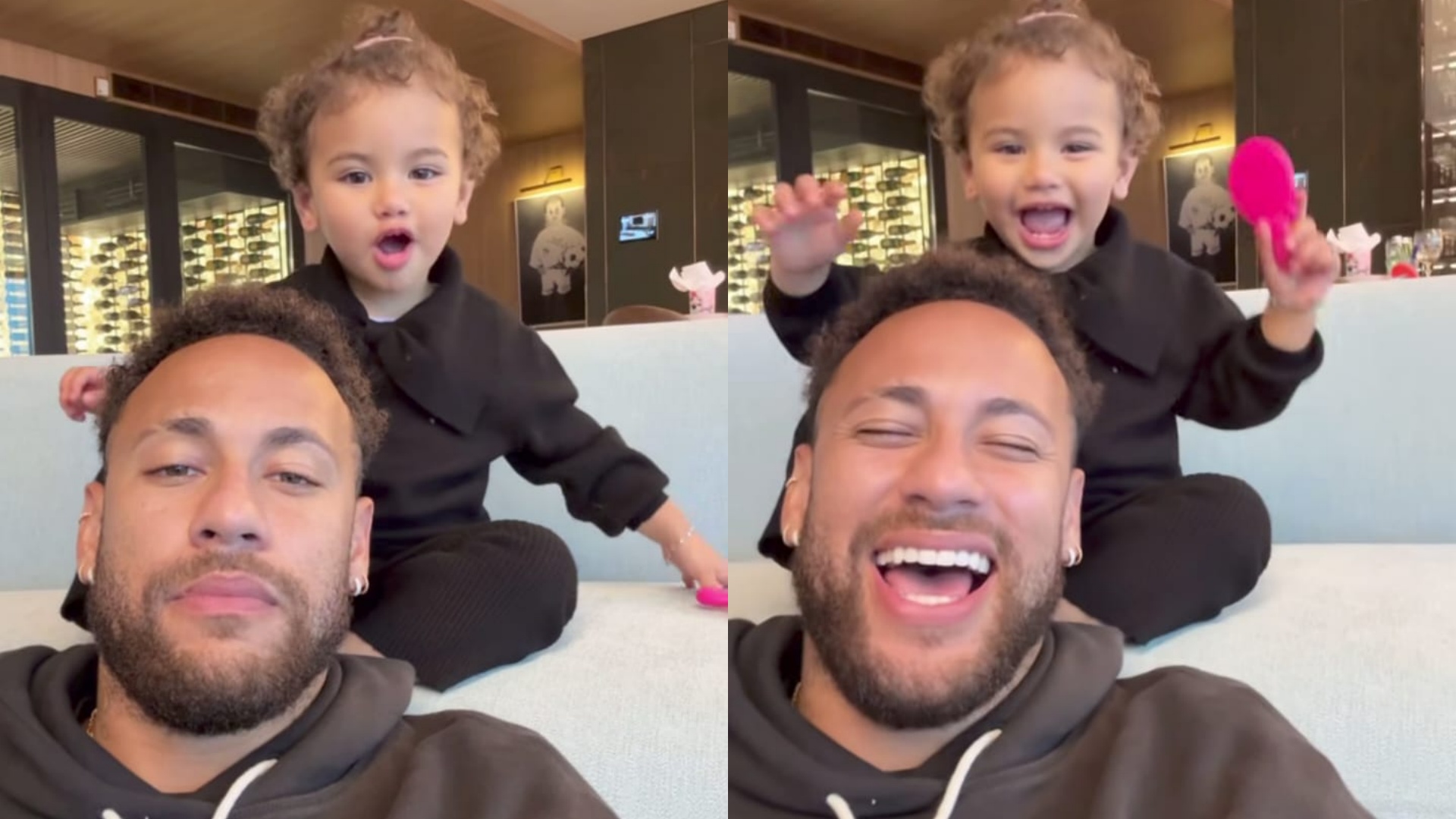 Neymar Jr se diverte com comentário de Mavie sobre seu cabelo
