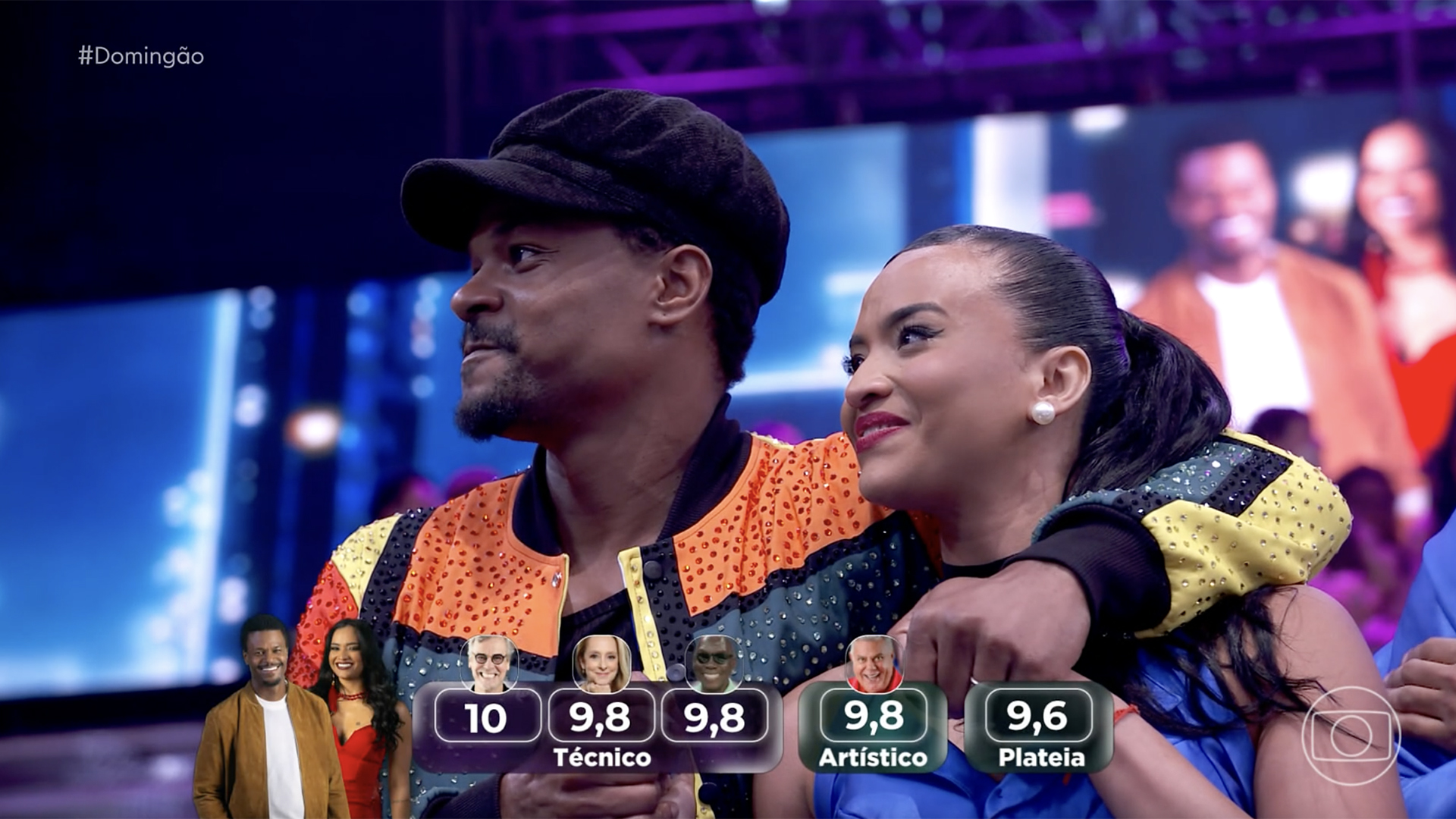 Nota de David Junior na repescagem da Dan&ccedil;a dos Famosos - Foto: Reprodu&ccedil;&atilde;o / Globo