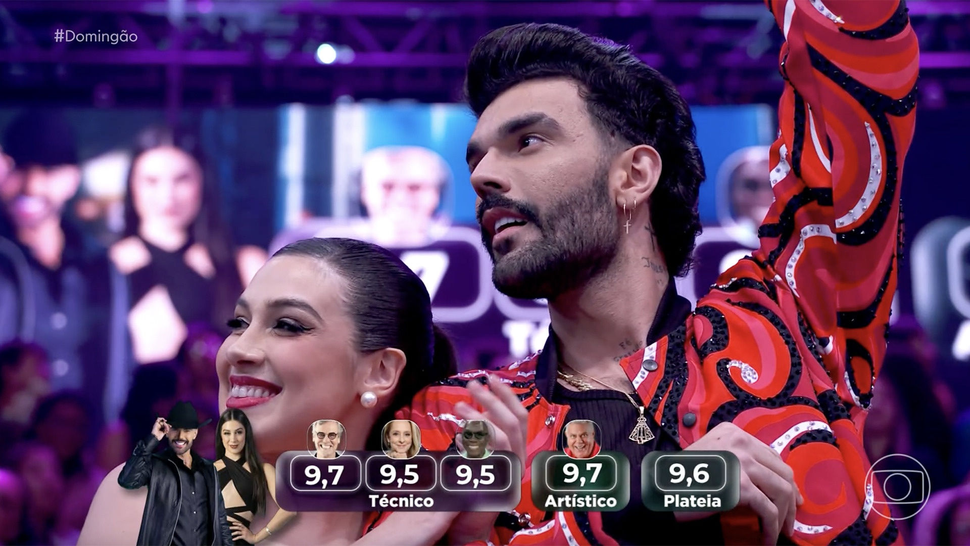 Nota de Luan Pereira na repescagem da Dan&ccedil;a dos Famosos - Foto: Reprodu&ccedil;&atilde;o / Globo