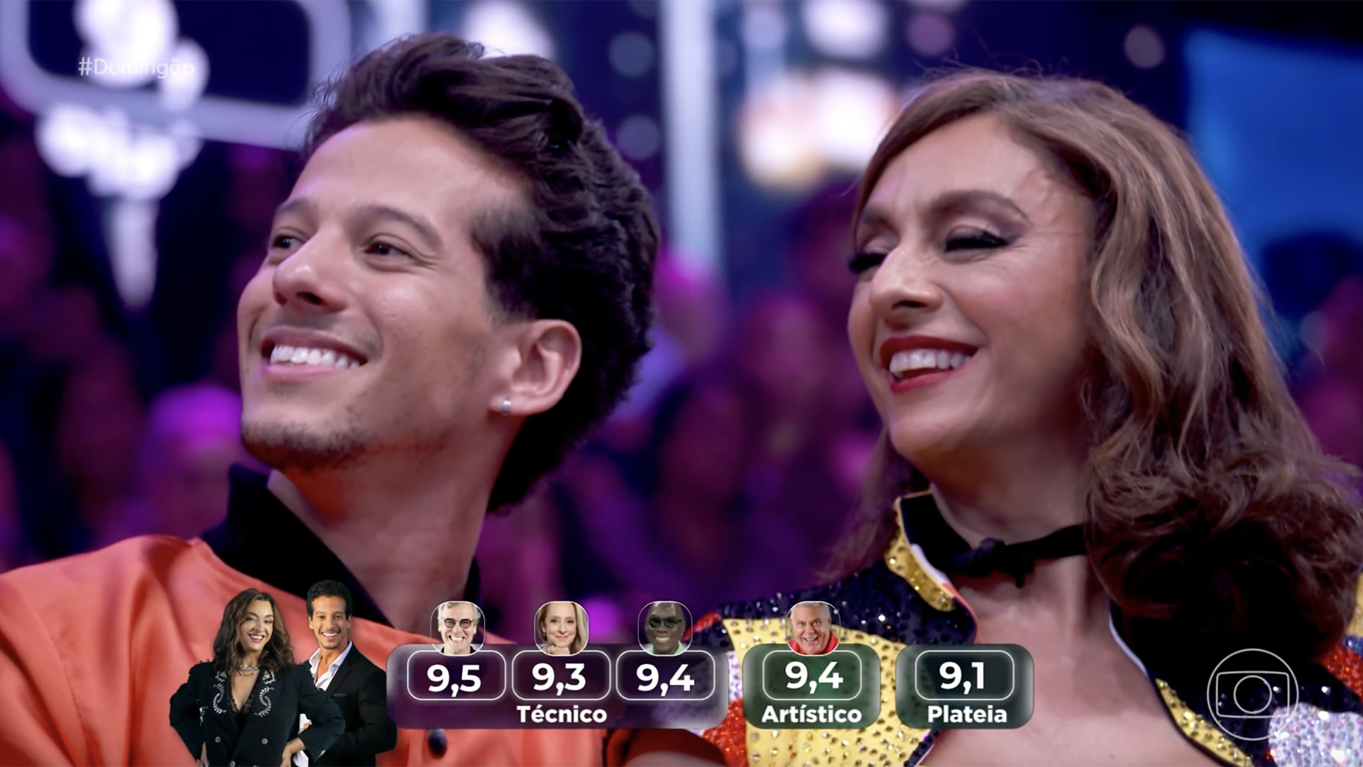 Nota de C&aacute;tia Fonseca na repescagem da Dan&ccedil;a dos Famosos - Foto: Reprodu&ccedil;&atilde;o / Globo