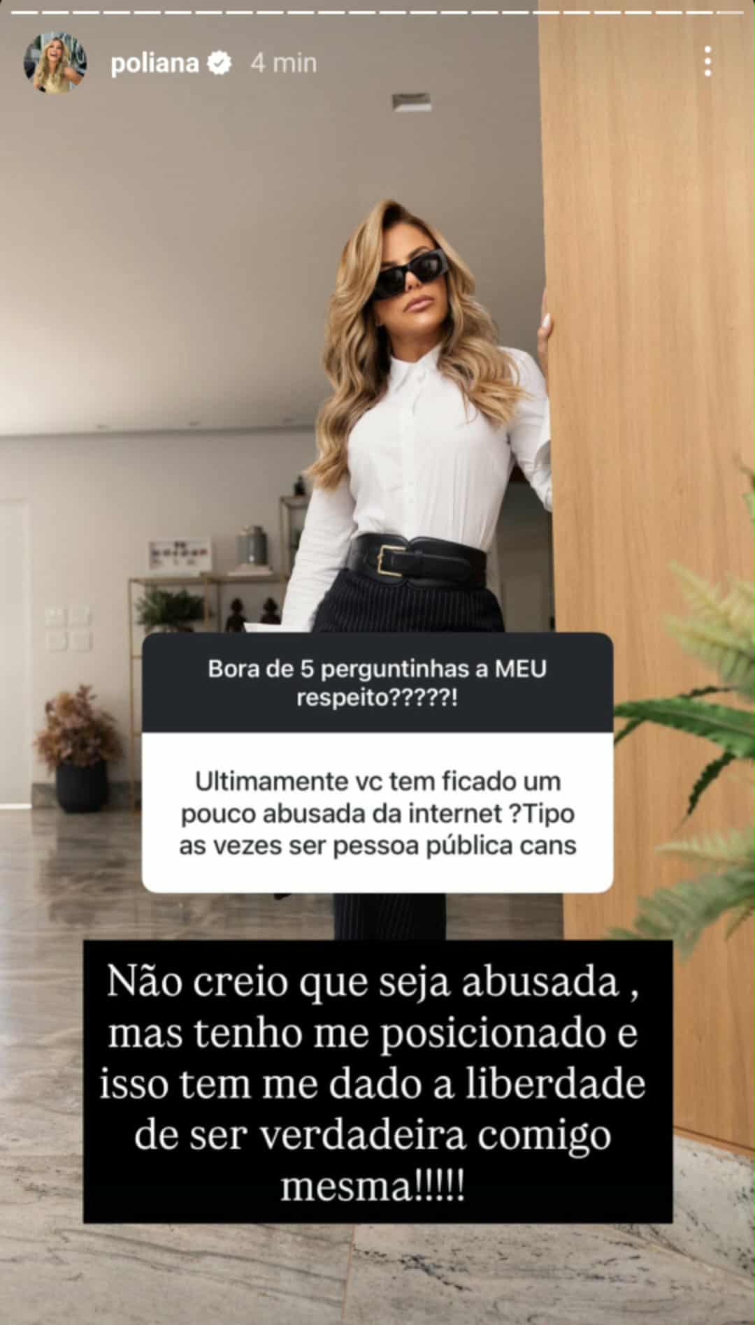 Poliana Rocha fala sobre estar mais 'abusada' na rede social