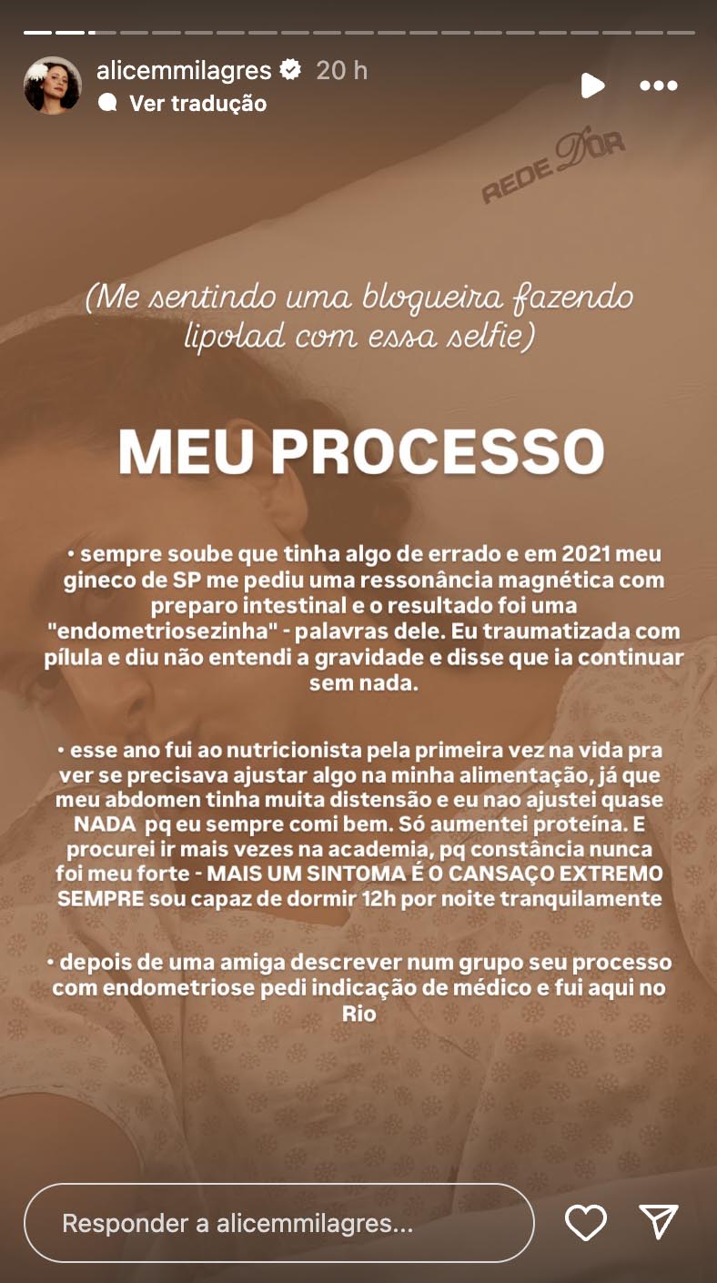 Post de Alice Milagres
