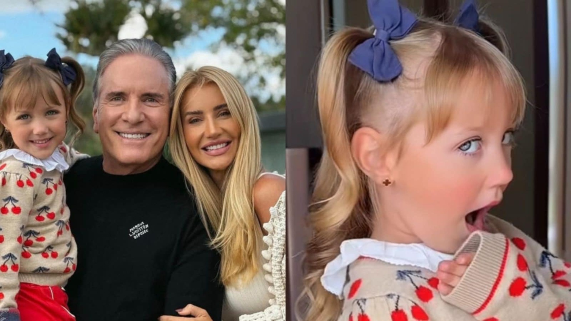 Filha de Roberto Justus imita Ana Paula Siebert fazendo fotos e diverte