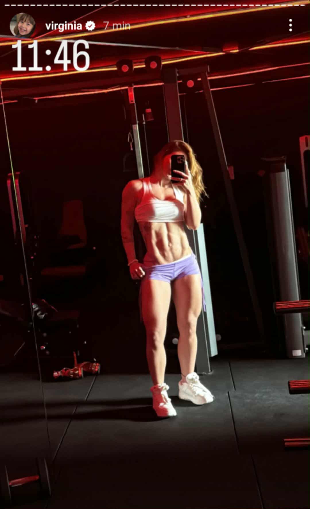 Virginia choca com corpo bombado na academia - Foto: Reprodu&ccedil;&atilde;o/Instagram