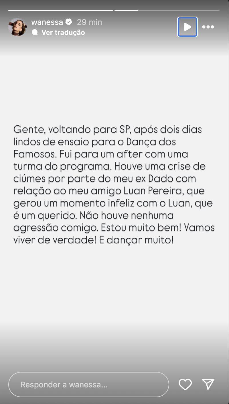 Post de Wanessa Camargo
