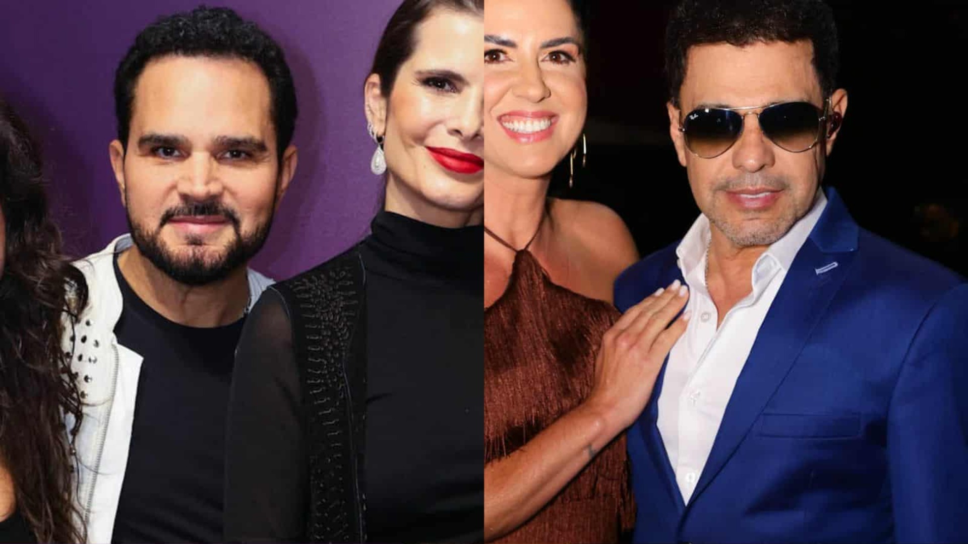 Zezé Di Camargo e Luciano são acompanhados pelas famílias em show juntos