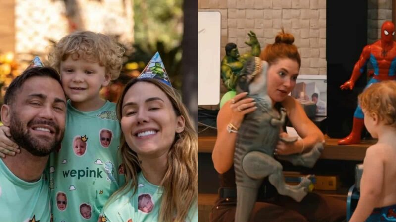 Afilhado de Virginia e Zé Felipe tem festa simples em casa por motivo íntimo