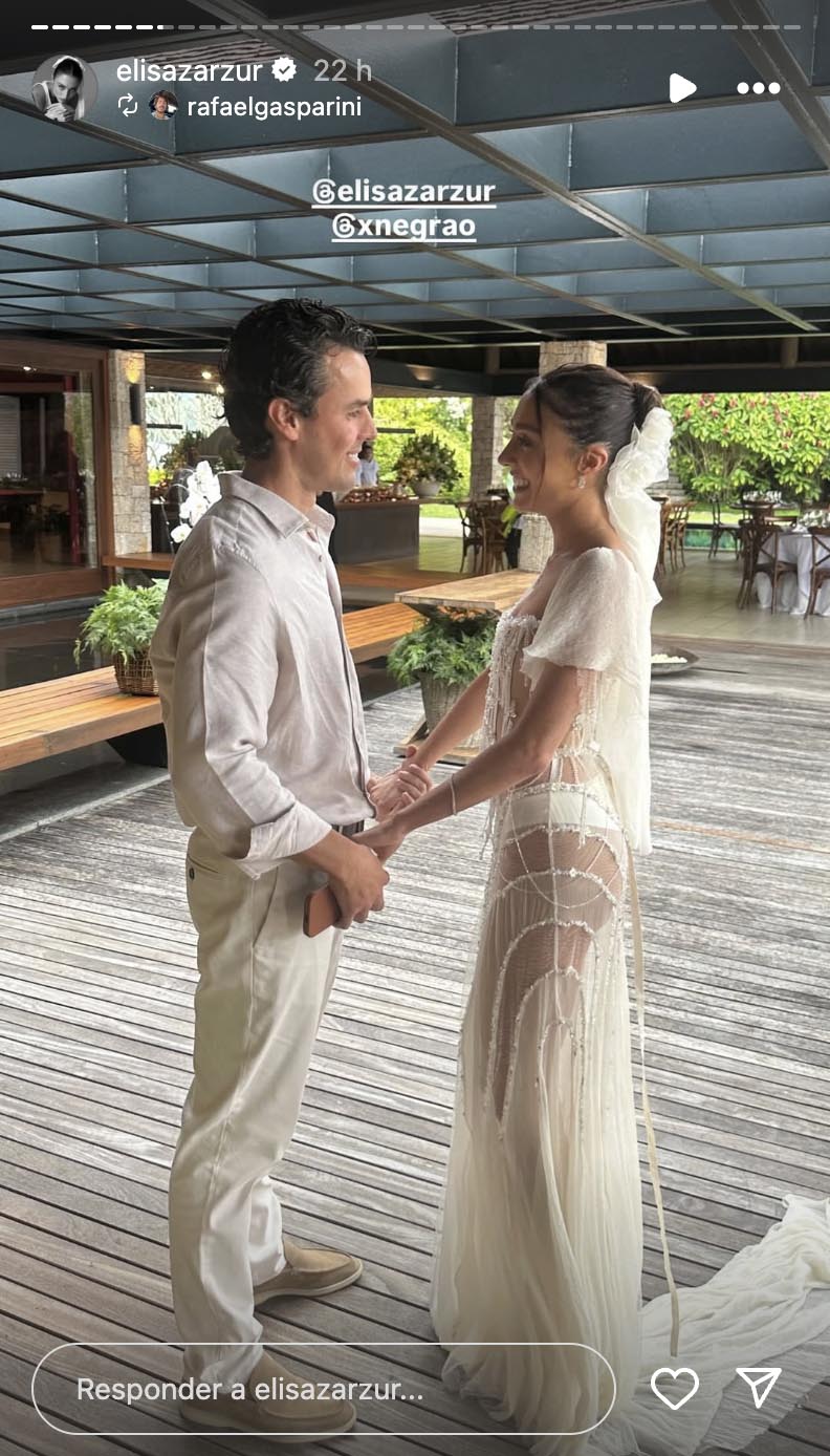 Alexandre Negrão e Eliza Zarzur na festa de noivado - Foto: Reprodução / Instagram