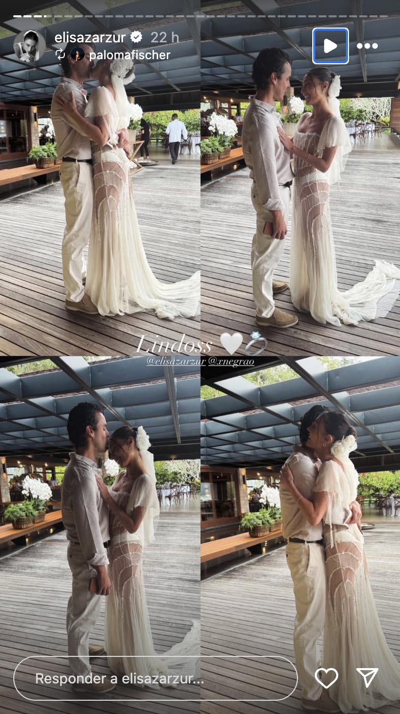 Alexandre Negrão e Eliza Zarzur na festa de noivado - Foto: Reprodução / Instagram