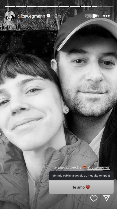 Alice Wegmann com o namorado - Reprodução/Instagram
