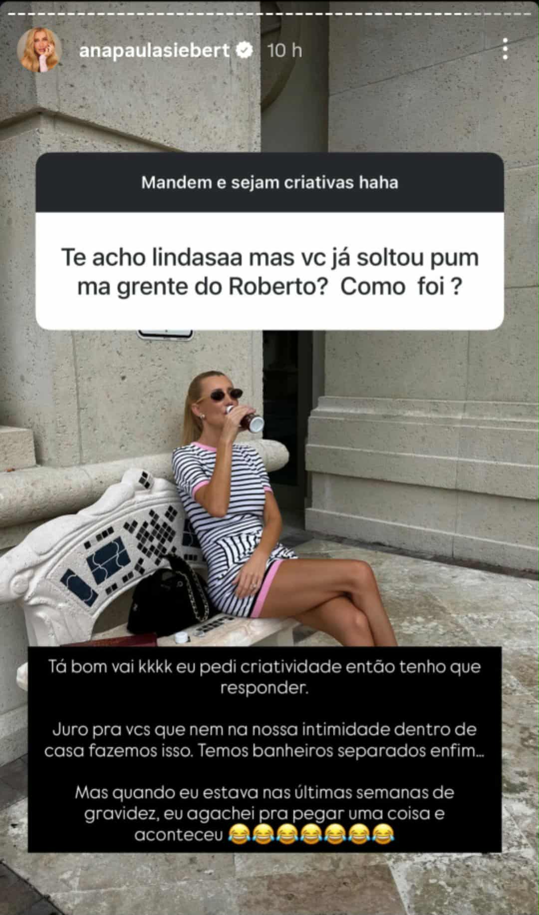 Ana Paula Siebert fala sobre intimidade com Roberto Justus
