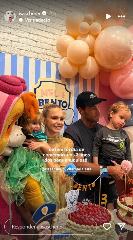 Filhos g&ecirc;meos de Isa Scherer celebram 3 anos - Foto: Reprodu&ccedil;&atilde;o / Instagram