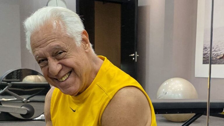 Antonio Fagundes exibe músculos na academia aos 76 anos