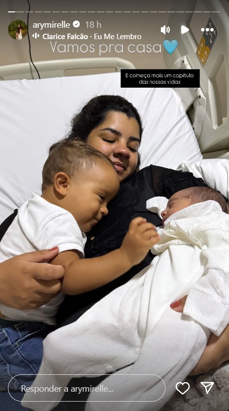 Ary Mirelle com os filhos - Reprodu&ccedil;&atilde;o/Instagram