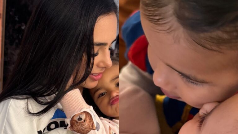 Bruna Biancardi exibe momento carinhoso entre as filhas, Mavie e Mel: ‘Iguais’
