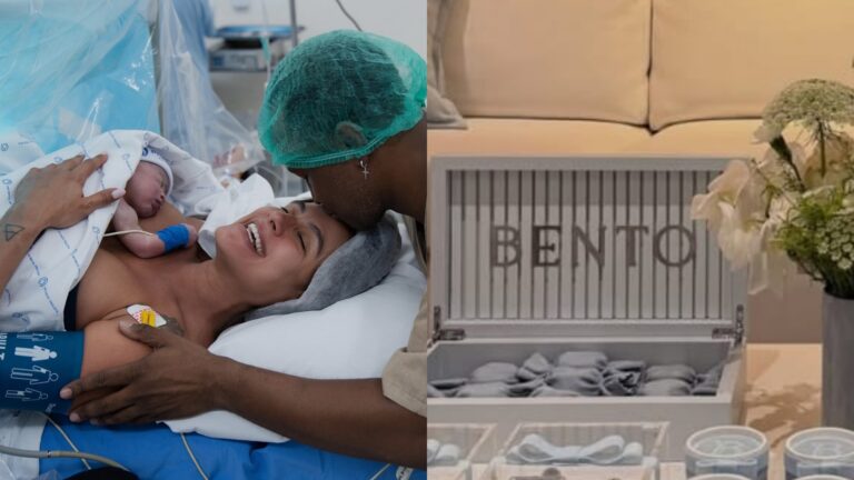 Carol Peixinho exibe as lembrancinhas da maternidade do filho com Thiaguinho