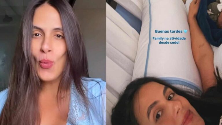 Mamãe de primeira viagem, Carol Peixinho mostra como está com Bento em casa